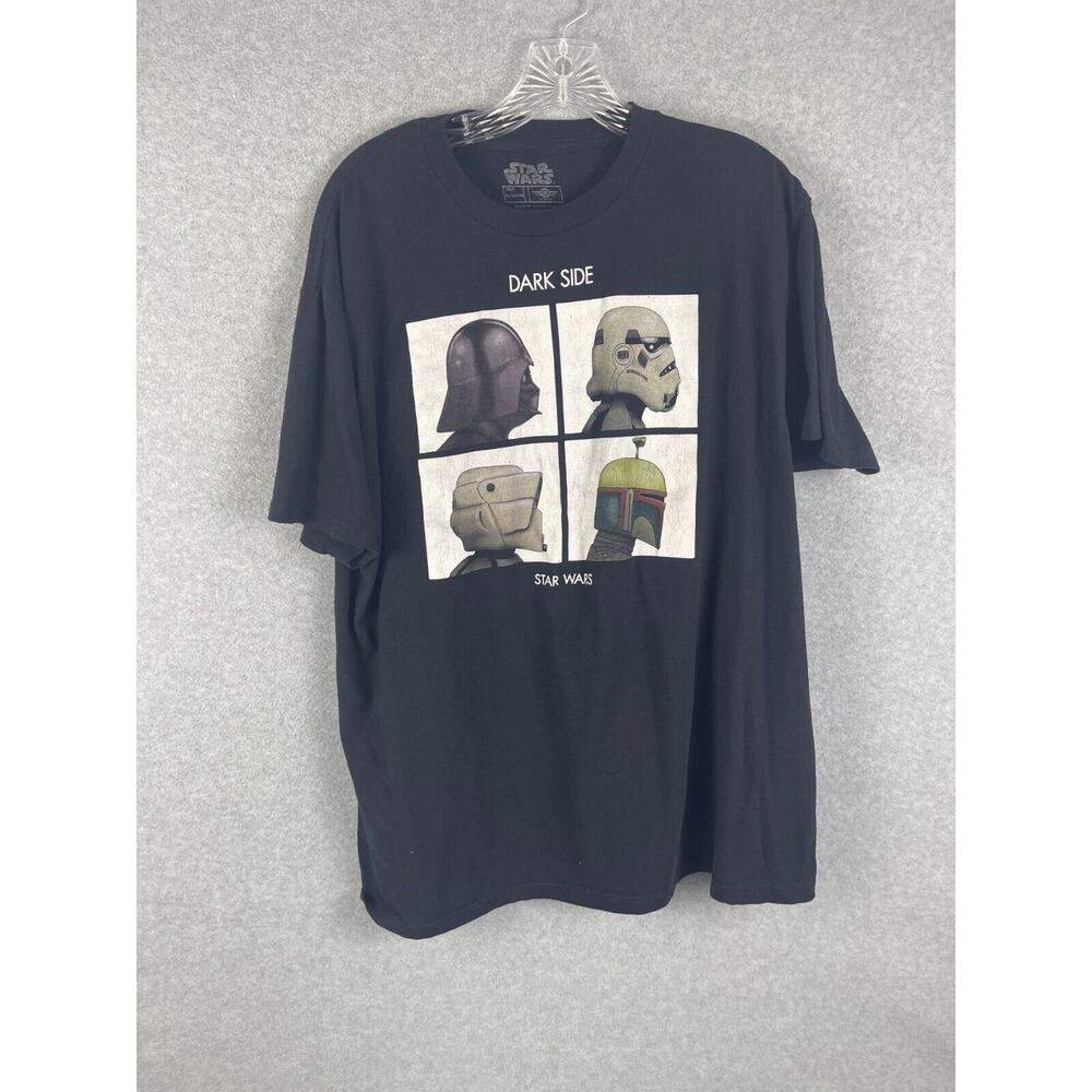 Star Wars Dark Side T Shirt Men's Size XL Black Imperail Profile Pic Darth Vader